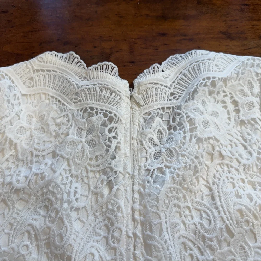 Lulu's White Lace Mini Dress - Picture 7 of 8